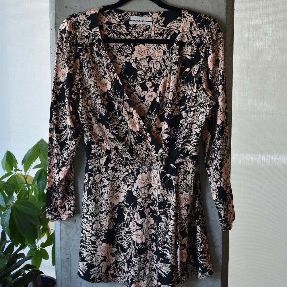 UO Long-sleeve Floral Romper